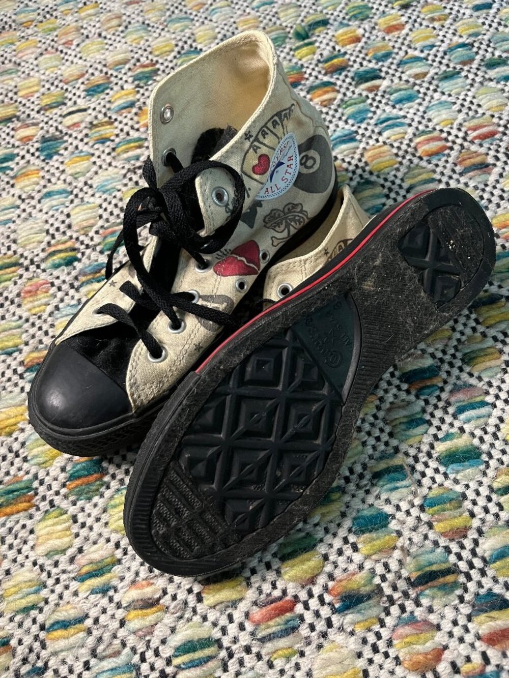 Converse Chuck Taylor All Star Sailor Jerry Print High Top Sneakers - Picture 2 of 3